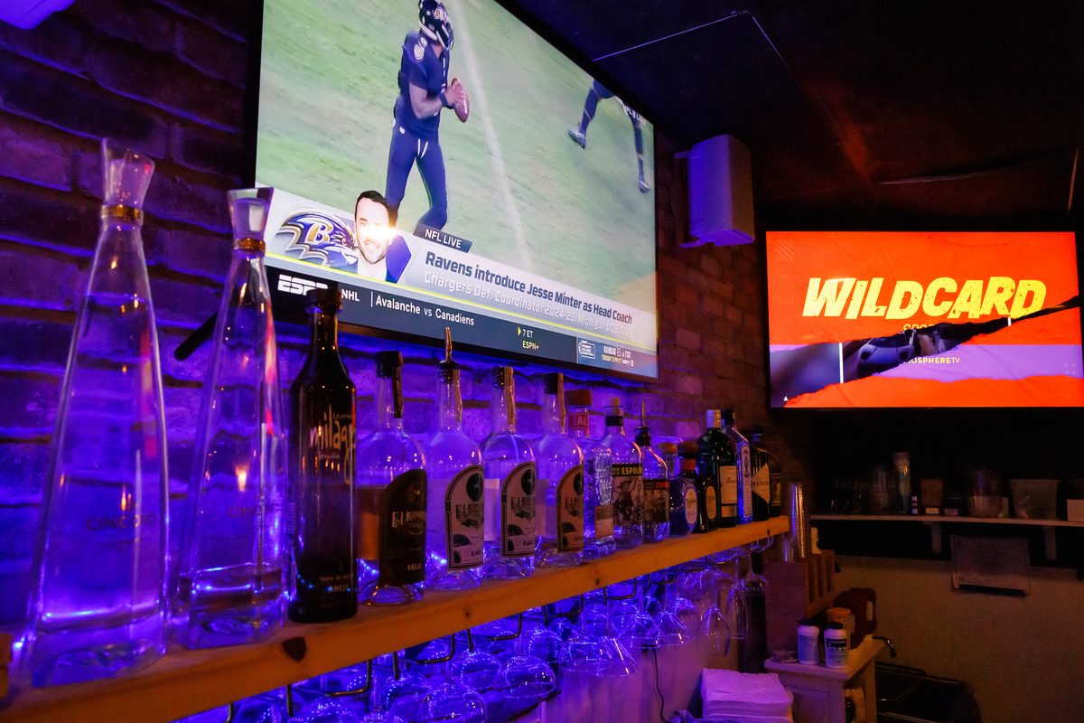 NFL games on multiple screens at The Locals Pub sports bar